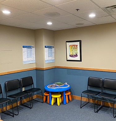 Mt Pleasant dental office waiting room
