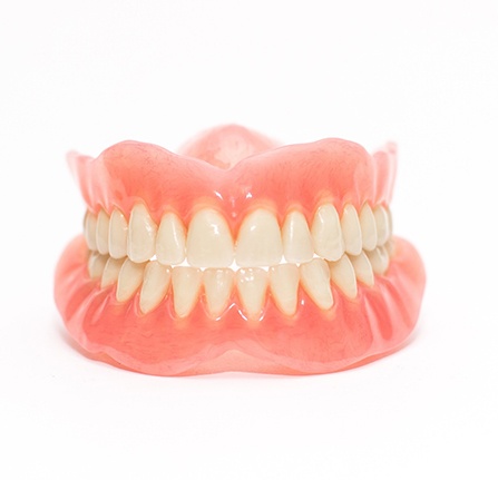 Full dentures on a white background