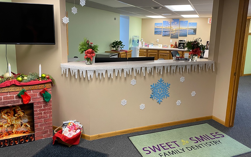 Dental office reception desk