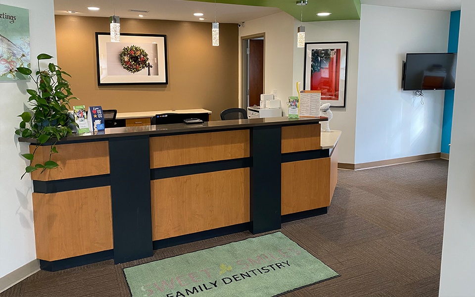 Dental office reception desk