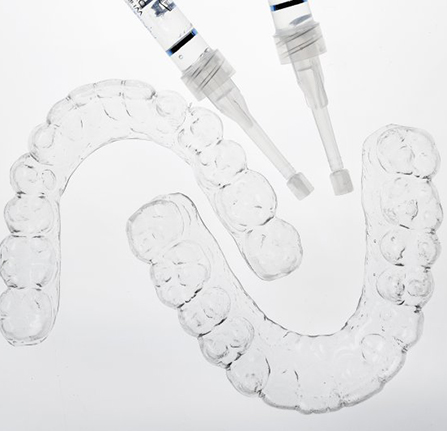 take-home teeth whitening trays and gel