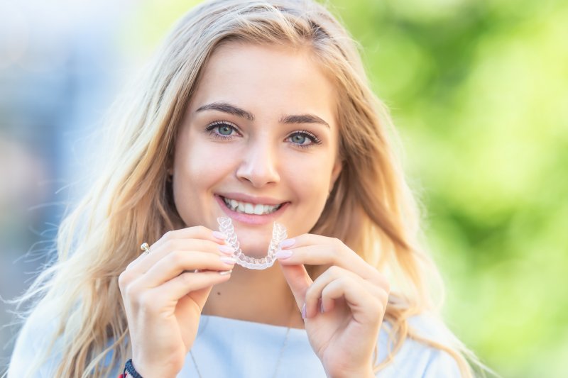 Woman with Invisalign